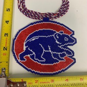 Flat Peyote Beaded Medallion on DNA Chain